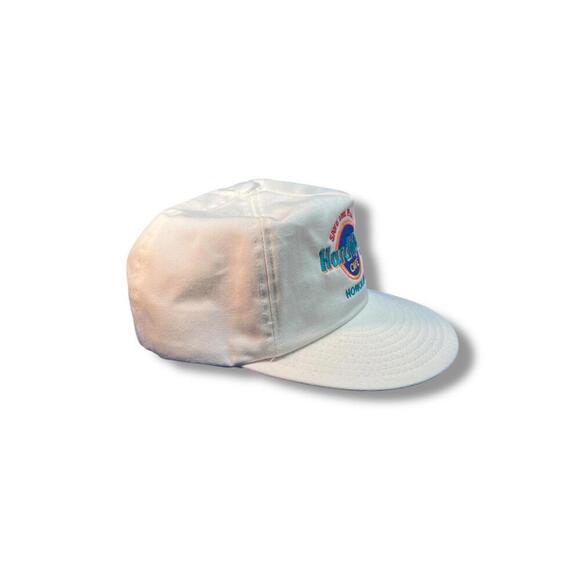 90s Vintage Retro Hard Rock Cafe Honolulu Hat Leather Strap Cap Save The Planet - Picture 3 of 8